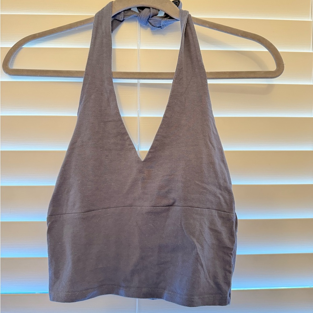Hollister Blue/Gray Halter Top